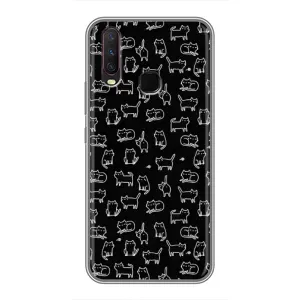 Чохол на тематику: Коти для Vivo Y17 (Котики на чорному)