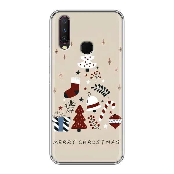 Чехол с рисунком «Merry Christmas» для Vivo Y17
