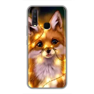 Чехол с Лисичкой для ViVO Y17 (Новогодний лисенок)