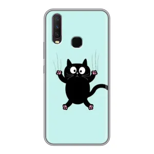 Силіконовий чохол з котиком для ViVO Y17 (Падаючий кіт)
