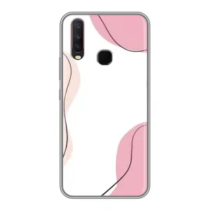 Чохол квітковий дизайн для ViVO Y17 (Рожевий фон)