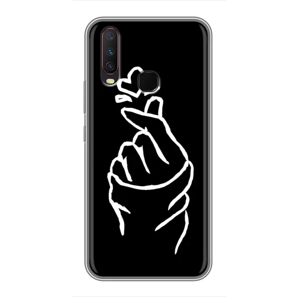 Чехол с рисунком «Сердце на черном» для Vivo Y17 Чехол с рисунком «Сердце на черном» для Vivo Y17