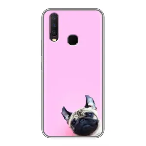 Бампер для ViVO Y17 з картинкою "Песики" (Собака на рожевому)