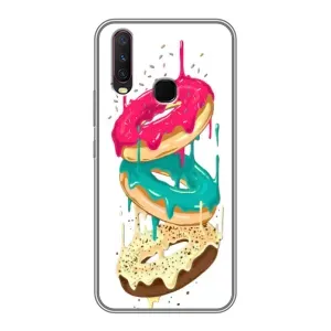 Чехол с изображением вкусной еды для ViVO Y17 (Сочные пончики)