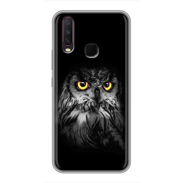 Чехол с рисунком «Сова на чёрном» для Vivo Y17 Чехол с рисунком «Сова на чёрном» для Vivo Y17