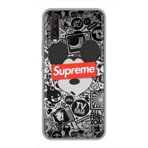 Чехол с Брендами одежды на Виво У17 (Supreme Маус)