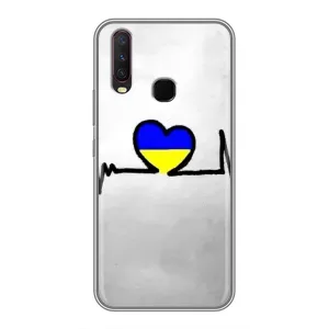 Силиконовый Чехол на ViVO Y17 (Я-Украина) (Украинская кардиограмма)
