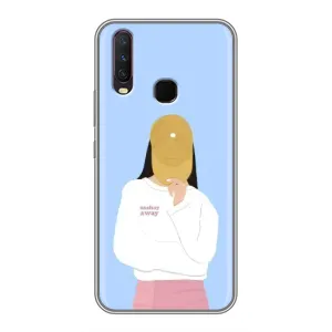 Силіконовый Чохол на ViVO Y17 з картинкой Модных девушек (Жовта кепка)