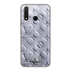 Текстурный Чехол Louis Vuitton для Виво У19 (Белый ЛВ)
