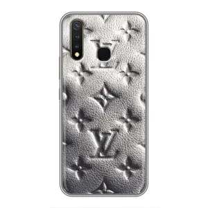 Текстурный Чехол Louis Vuitton для Виво У19 (Бежевый ЛВ)