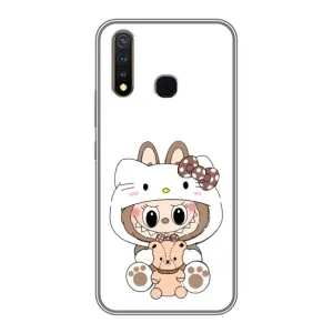 Чехол с принтом Лабубу для Vivo Y19 (Белый Лабубу)