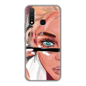Силіконовый Чохол на Vivo Y19 з картинкой Модных девушек (Дівчина та вії)