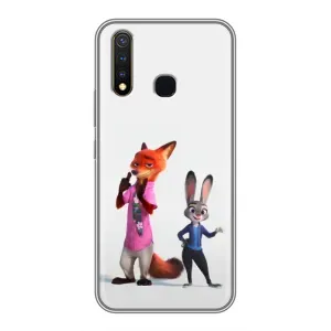 Силіконовий чохол з принтом Зоотрополіс для Vivo Y19 (Джуді і Нік)