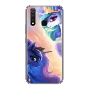 Чехол Unicorn на Vivo Y19 (Единорожки на тучках)