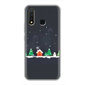 Силіконовий бампер на різдво для Vivo Y19 (Місто зимове)