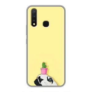 Бампер для Vivo Y19 з картинкою "Песики" (Кактус на голові)