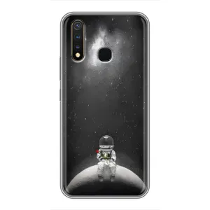 Силиконовый Чехол с принтом "Космонавты" на Vivo Y19 (Космонавт романтик)