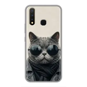 Чехол на тематику: Коты для Vivo Y19 (Модный кот)