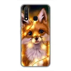 Чехол с Лисичкой для Vivo Y19 (Новогодний лисенок)