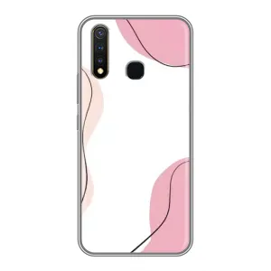 Чехол цветочный дизайн для Vivo Y19 (Розовый фон)