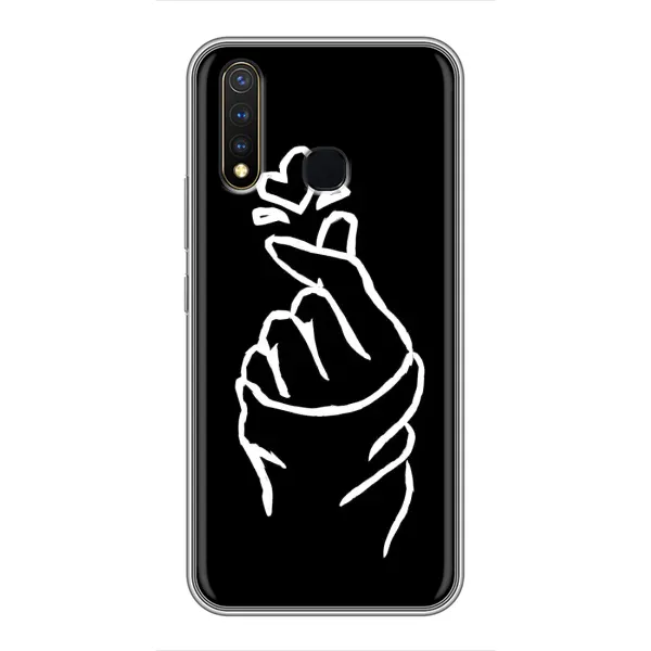 Чехол с рисунком «Сердце на черном» для Vivo Y19 Чехол с рисунком «Сердце на черном» для Vivo Y19