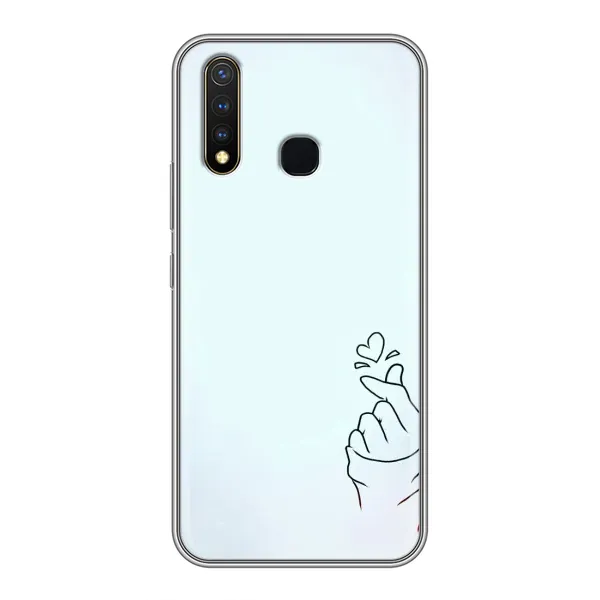 Чехол с рисунком «Сердце на голубом» для Vivo Y19 Чехол с рисунком «Сердце на голубом» для Vivo Y19