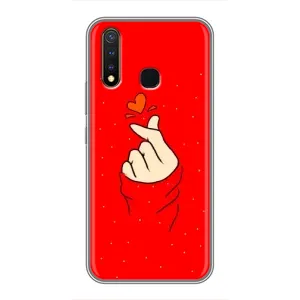 Чохол (Знак сердечка) для Vivo Y19 (Сердечко на червоному)
