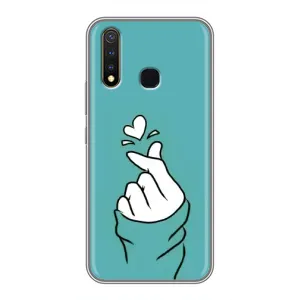 Чохол (Знак сердечка) для Vivo Y19 (Сердечко на бірюзовому)