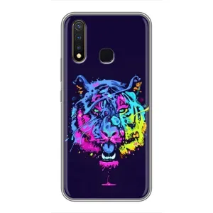 Силіконовий бампер з картинкою звірів для Vivo Y19 (Тигр-Арт)