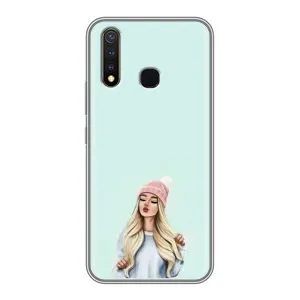 Силіконовый Чохол на Vivo Y19 з картинкой Модных девушек (В шапці)