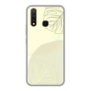 Чехол цветочный дизайн для Vivo Y19 (Зелёный фон)