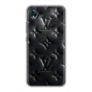Текстурный Чехол Louis Vuitton для Виво Y1s (Черный ЛВ)
