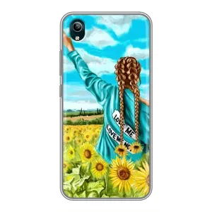 Чохол Стильні дівчата на ViVO Y1s (Дівчина на полі)