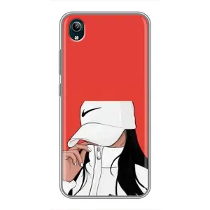 Силіконовый Чохол на ViVO Y1s з картинкой Модных девушек (Дівчина Nike)