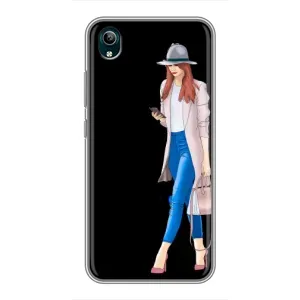 Чохол з картинкою Модні Дівчата ViVO Y1s (Дівчина з телефоном)