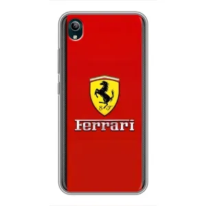 Силиконовый бампер с картинкой машины на ViVO Y1s (Ferrari Logo)