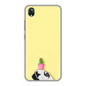 Бампер для ViVO Y1s з картинкою "Песики" (Кактус на голові)