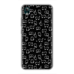 Чохол на тематику: Коти для Vivo Y1s (Котики на чорному)