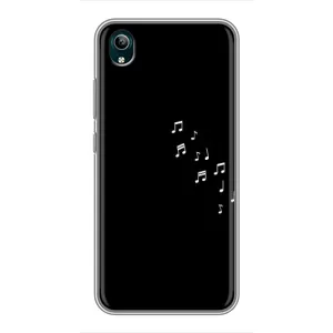 Чехол с картинками на черном фоне для ViVO Y1s (Ноты)