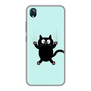Силіконовий чохол з котиком для ViVO Y1s (Падаючий кіт)
