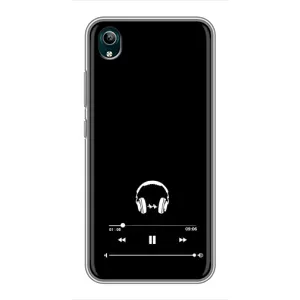 Чехол с картинками на черном фоне для ViVO Y1s (Плеер)