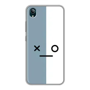 Силиконовые Чехлы (смешные стикеры) для ViVO Y1s (Серо-белый)