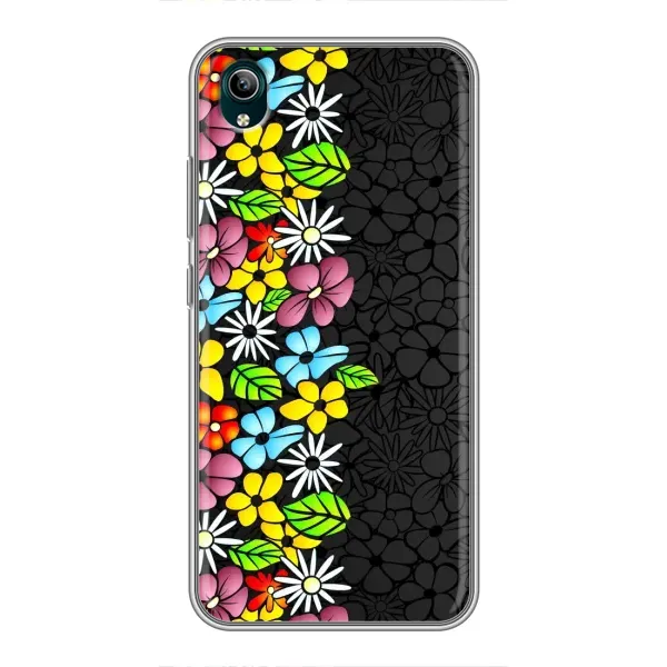 Чехол с рисунком «Яркие цветы» для Vivo Y1s