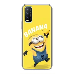 Мультяшний принт на Чохол для Віво Y20 (Banana)