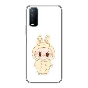 Чехол с принтом Лабубу для ViVO Y20 (Бежевый Лабубу)