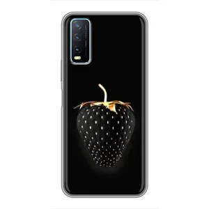 Чехол с изображением вкусной еды для ViVO Y20 (Чёрная клубника)