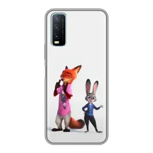 Силиконовый чехол с принтом Зоотрополіс для ViVO Y20 (Джуди и Ник)