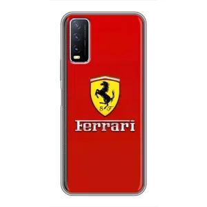 Силіконовий бампер з картинкою машини на ViVO Y20 (Ferrari Logo)