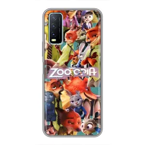 Силиконовый чехол с принтом Зоотрополіс для ViVO Y20 (Коллаж героев)