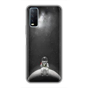 Силіконовый Чохол з принтом "Космонавти" на ViVO Y20 (Космонавт романтик)